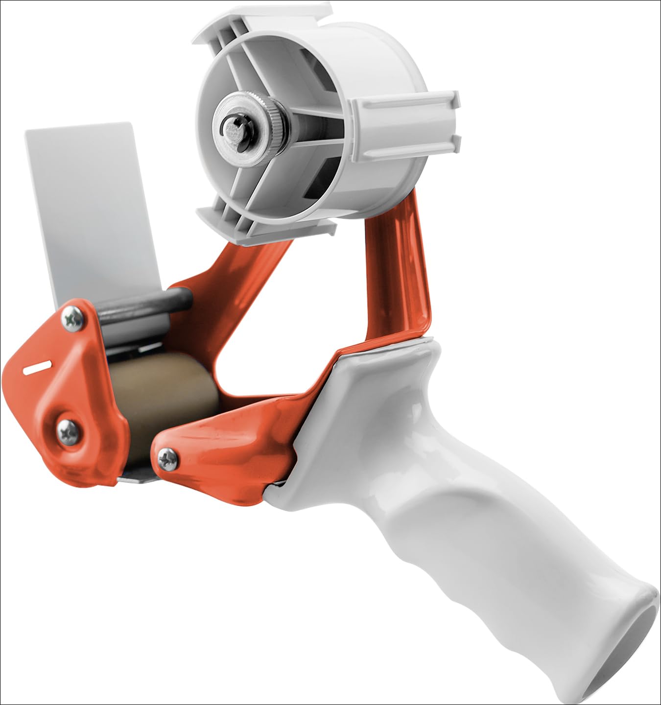 TAPEWELL Heavy Duty Metal Frame Packing Tape Dispenser Gun, 2 inch, Orange