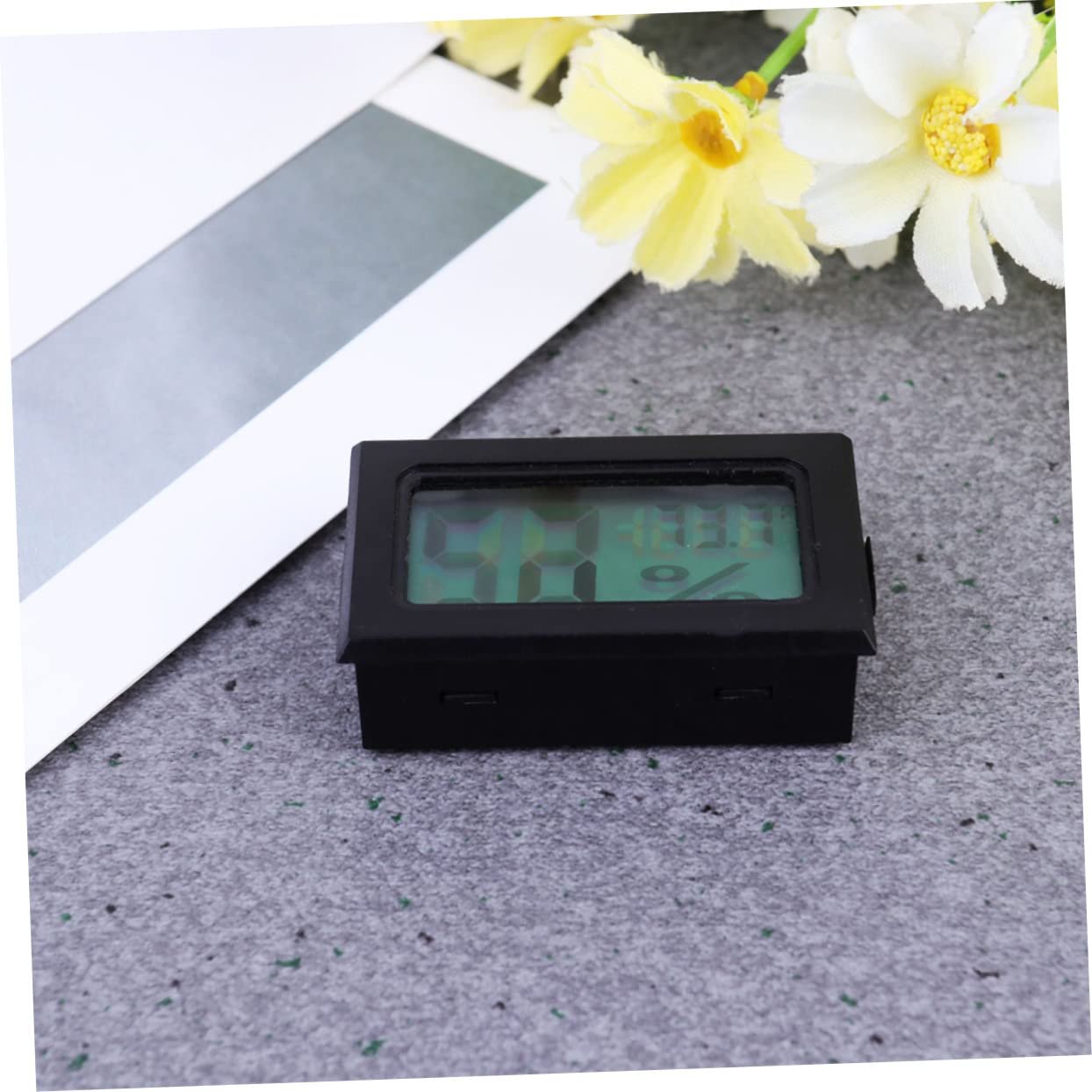 DOITOOL 9piezas Medidor De Temperatura y Humedad Digital Mini Inalámbrico Sensor Práctico Para Interiores y Exteriores Pantalla y Clara Bajo Consumo Energético Alta Precisión y