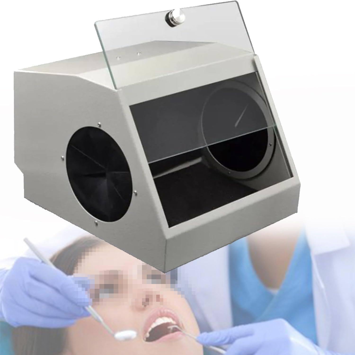 Scatola di raccolta polvere per laboratorio odontotecnico,aspiratore di polvere dentale professionale,aspiratore di polvere per sabbiatura,aspiratore di polvere a vuoto, con luce LED da 5500k e filtri
