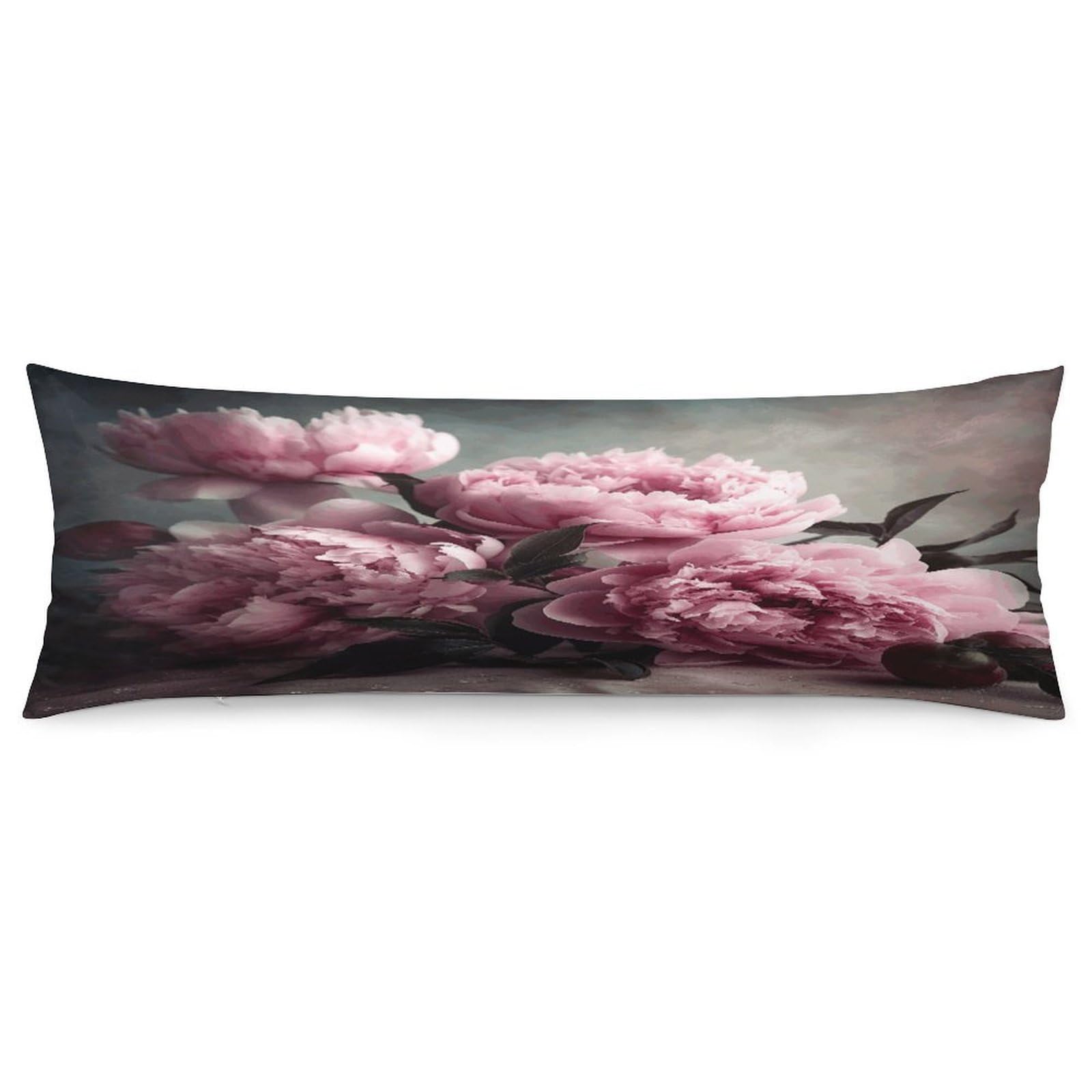 Peach Bouquet Body Pillow Cover Soft Full Long Pillow Cover Decorative Large Pillow Case Cozy Body Pillow Pillowcase Pillow Shams for Bed Sofa Couch Room Decor 18.9 X 53 Inch