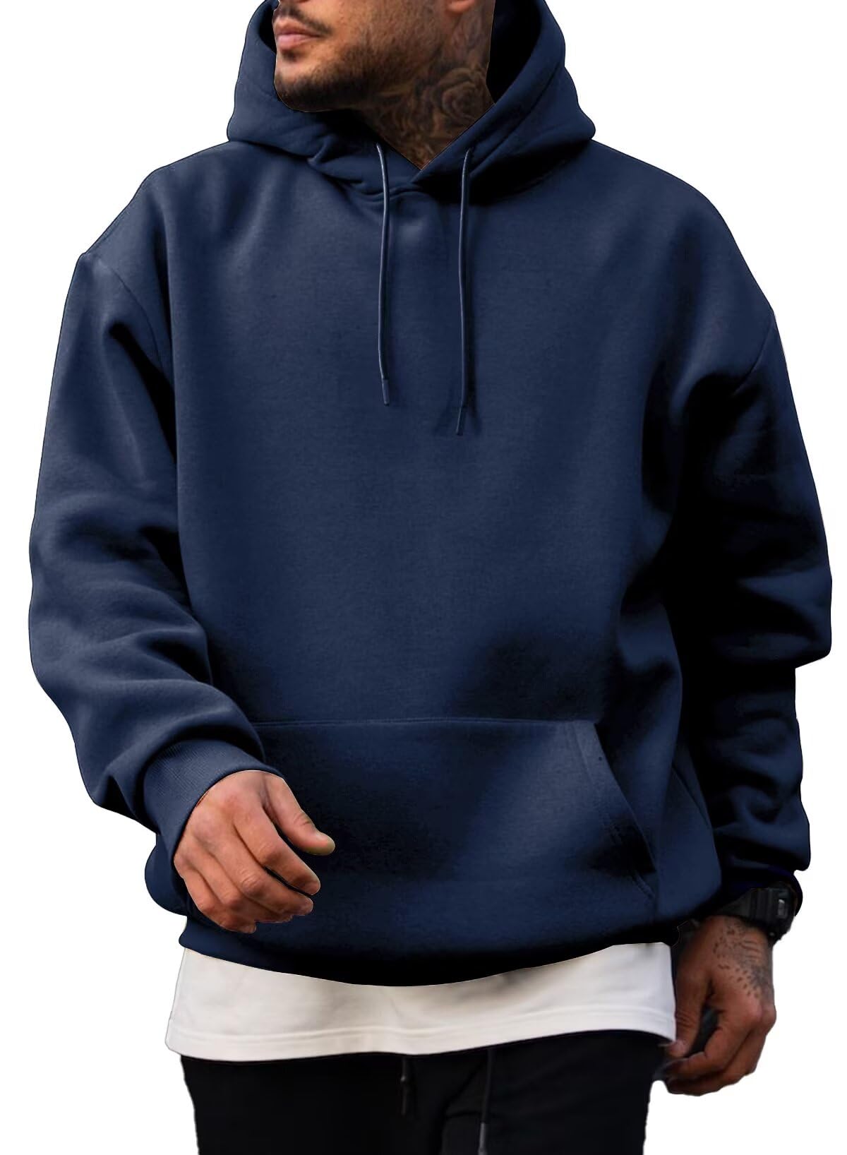 JMIERR Mens Hoodies Pullover Casual Sweatshirts Long Sleeve Workout Drawstring Hoodie Gym Athletic Hooded with Pocket