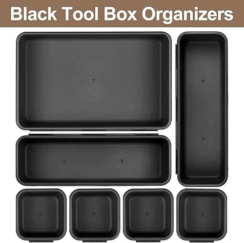 Miniatura 7 de Estuche de herramientas de transporte, caja de herramientas divisora de bolsa, estuche dispensador de escritorio en 3 tamaños, organizador y kit de