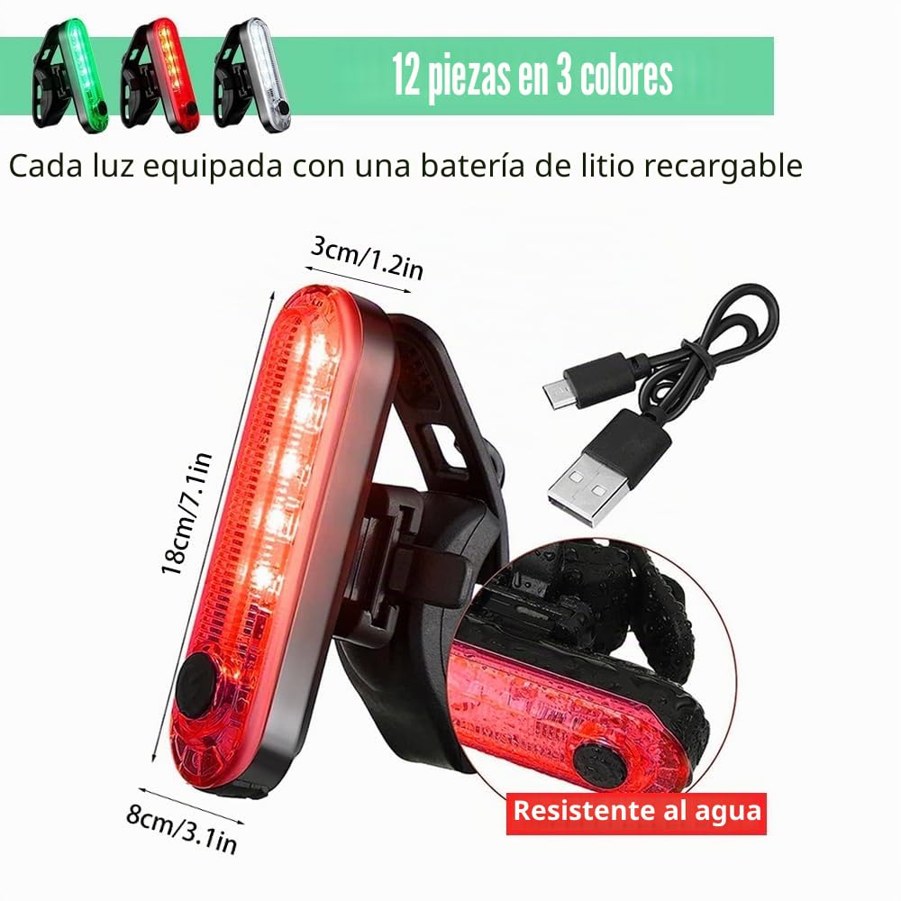 DONGKER Luces LED de navegación para barcos, 6 unidades de luces de navegación USB, 3 tipos de modo intermitente, luz de señalización para barco marino y yate