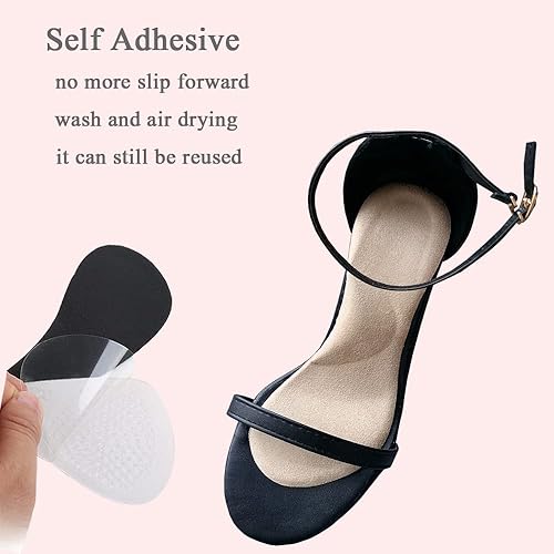 Miniatura 4 de Insertos de cojín de tacón alto para mujer, plantillas adhesivas de alivio de tacón alto que evitan el deslizamiento, plantillas de amortiguación