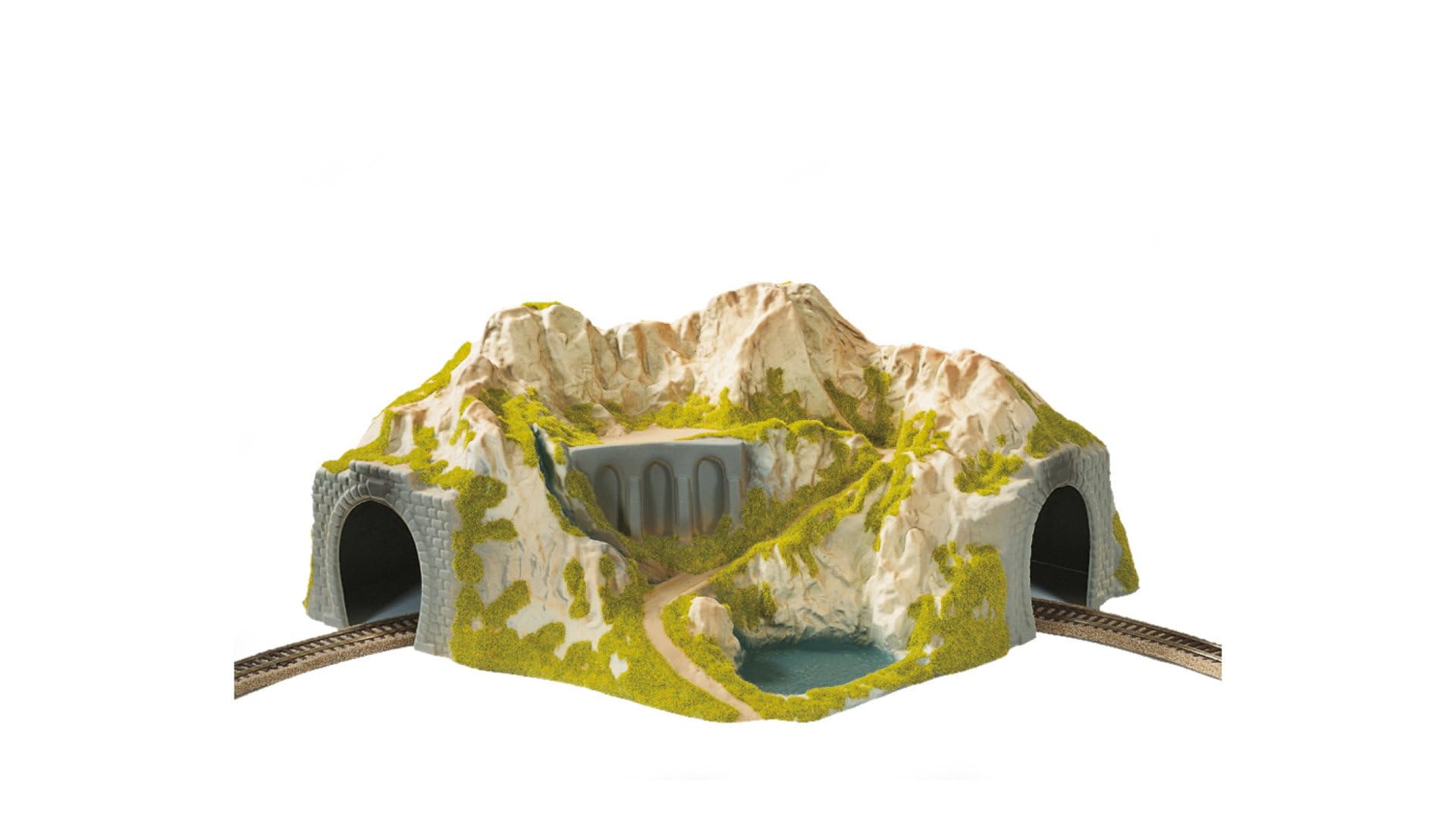 NOCH 05130 - 1/87 / H0 Corner Tunnel, Single Track, Curved, 41 X 37 Cm - New