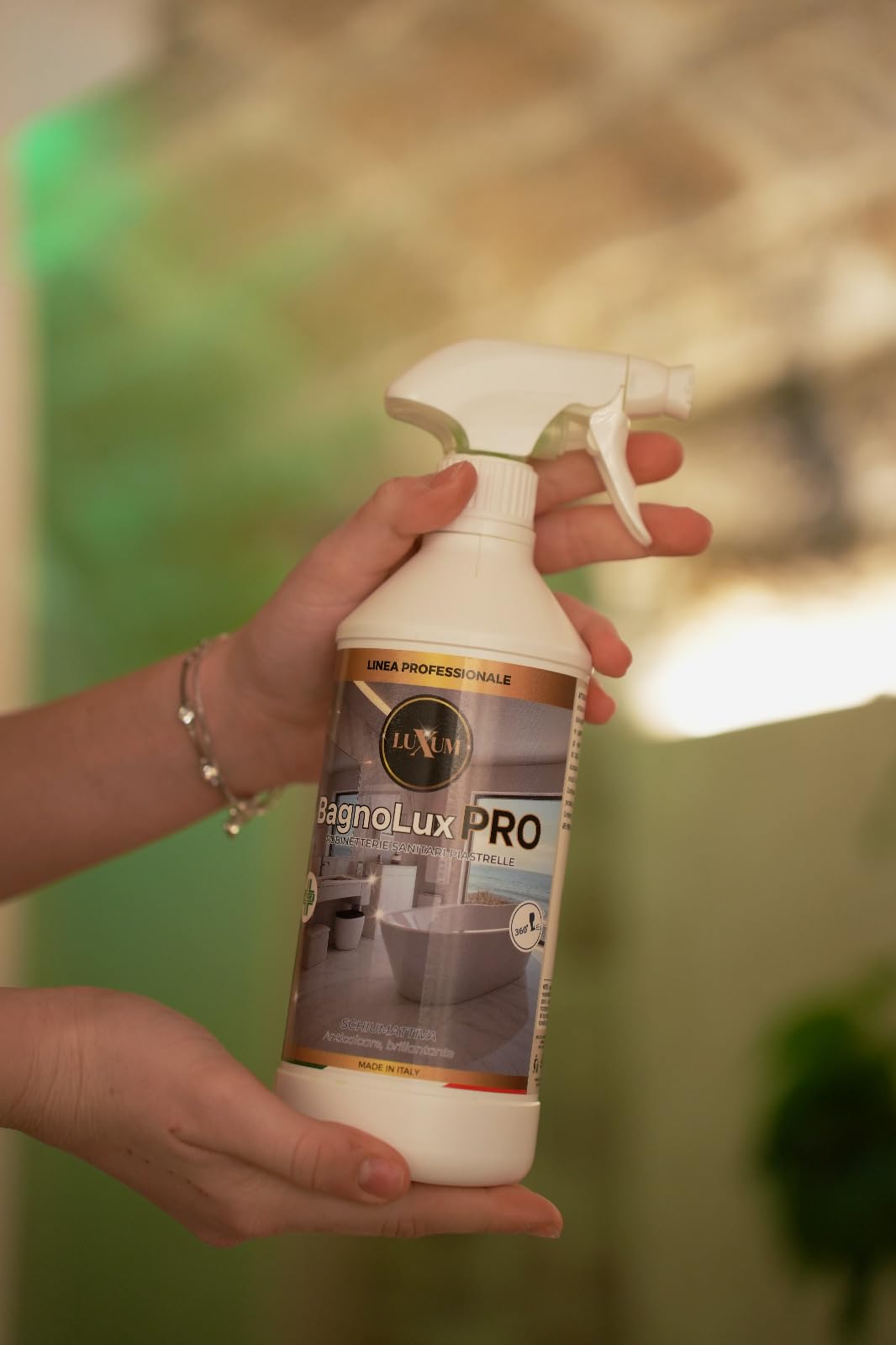 Bagnolux - PRO Detergente schiumogeno, disincrostante, lucidante e antigoccia HACCP – 2 ×750 ml