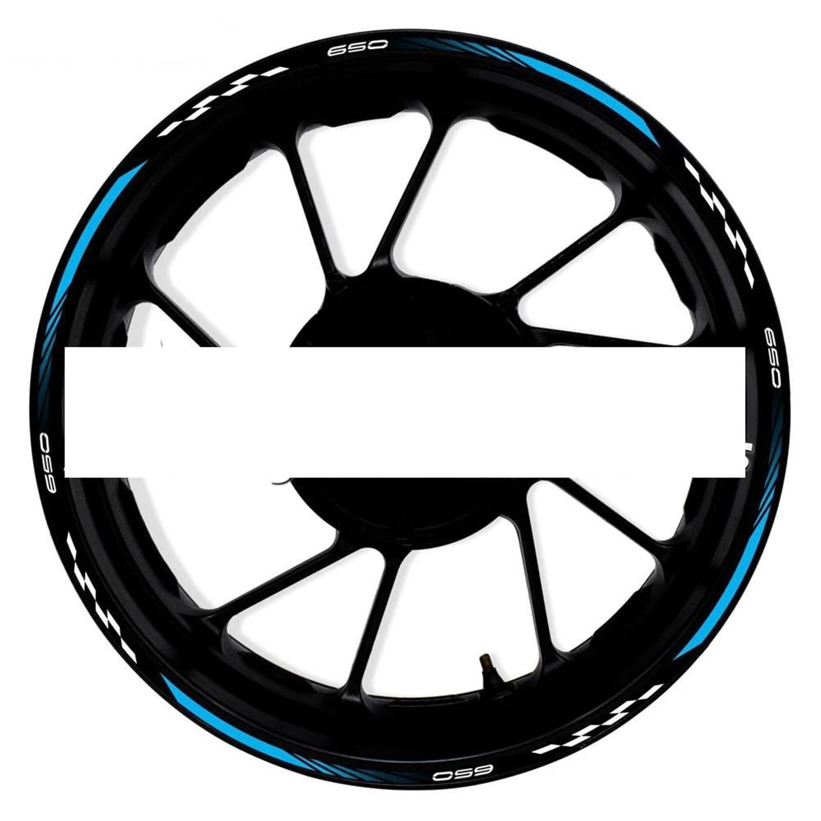 Motorcycle Wheel Stickers Reflective Decals Rims for Kawasaki Z650 Z 650 Z-650(Style 16)