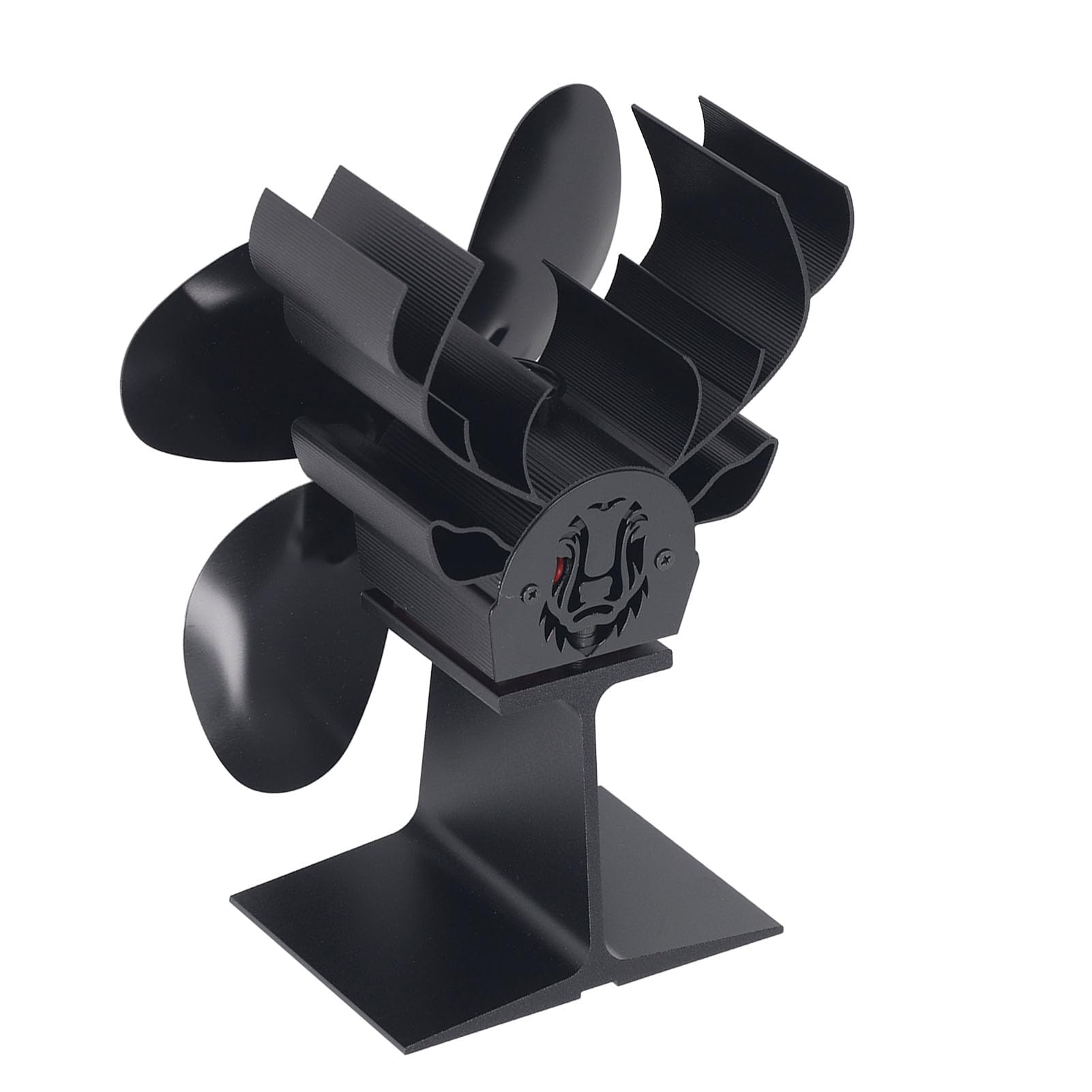 Ventilatore per Stufa a Legna con Grande Volume D'aria Alimentato a Calore per Caminetto, Funzionamento a Basso Rumore, Design Ecologico in Lega di Alluminio