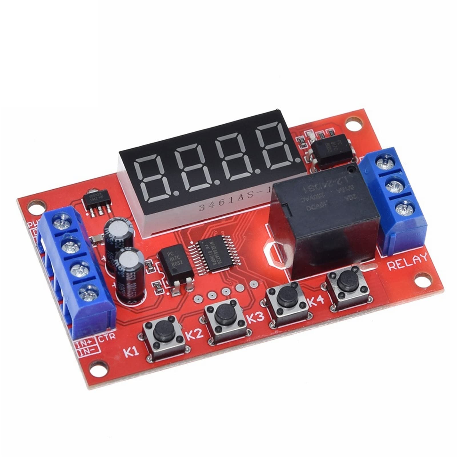 DC 5V 12V 24V 10A Modulo Relè di Ritardo Regolabile LED Temporizzazione Digitale Timer Delay Trigger Switch Interruttore Controllo del(12v)