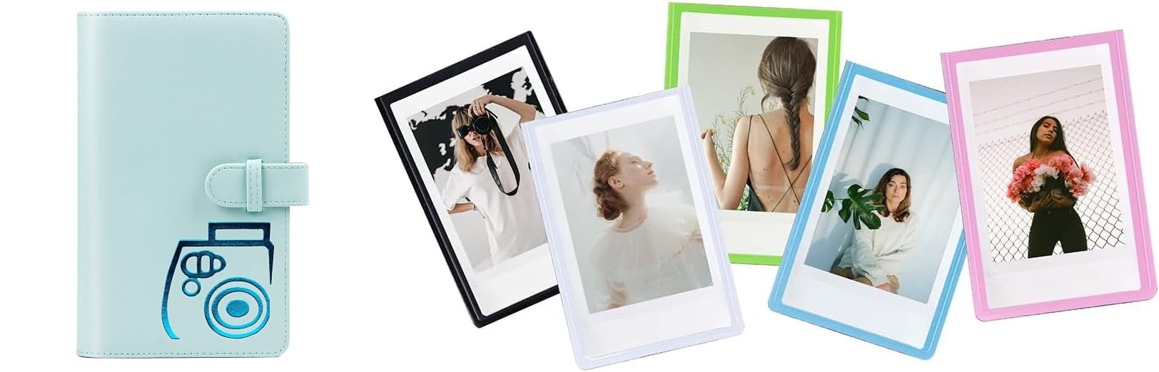 Zenko 96 Pockets Wallet Photo Album & Sturdy Magnetic Frames Compatible with Fujifilm Instax Mini 12 Mini 11 9 8 8+ 70 7s 90 25 26 50s Films (Ice Blue)-image-5
