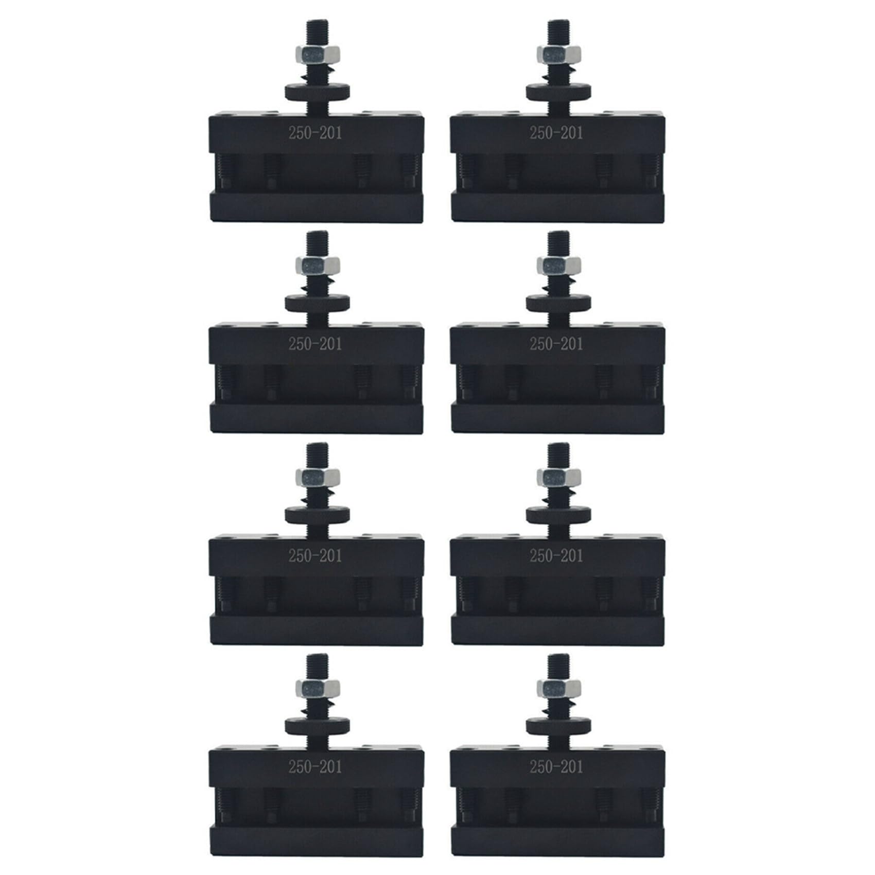 Jnchdghwa Black 8Pcs 250-201 Quick Change Tool Holder Turning And Facing Tool Holder For Lathe Cutter Cutting Tool Bits