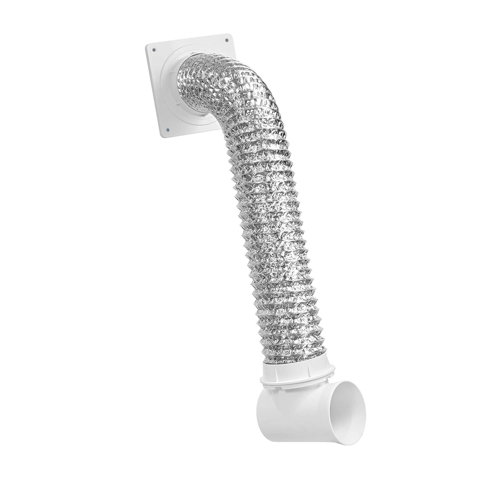 Elnwnnkc Exhaust Hose Suction Ventilation Pipe 90 Degree Dryer Vent Elbow Aluminium Foil Tape for Air Conditioning Air Ducting Tumble Dryer Vent