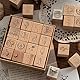 Namvo 16-teiliges Stempelset aus Holz, Mond und Stern, dekoratives Stempelset aus Holz, Universum, Planet, Stempel für DIY, Basteln, Kartenherstellung, Kalender