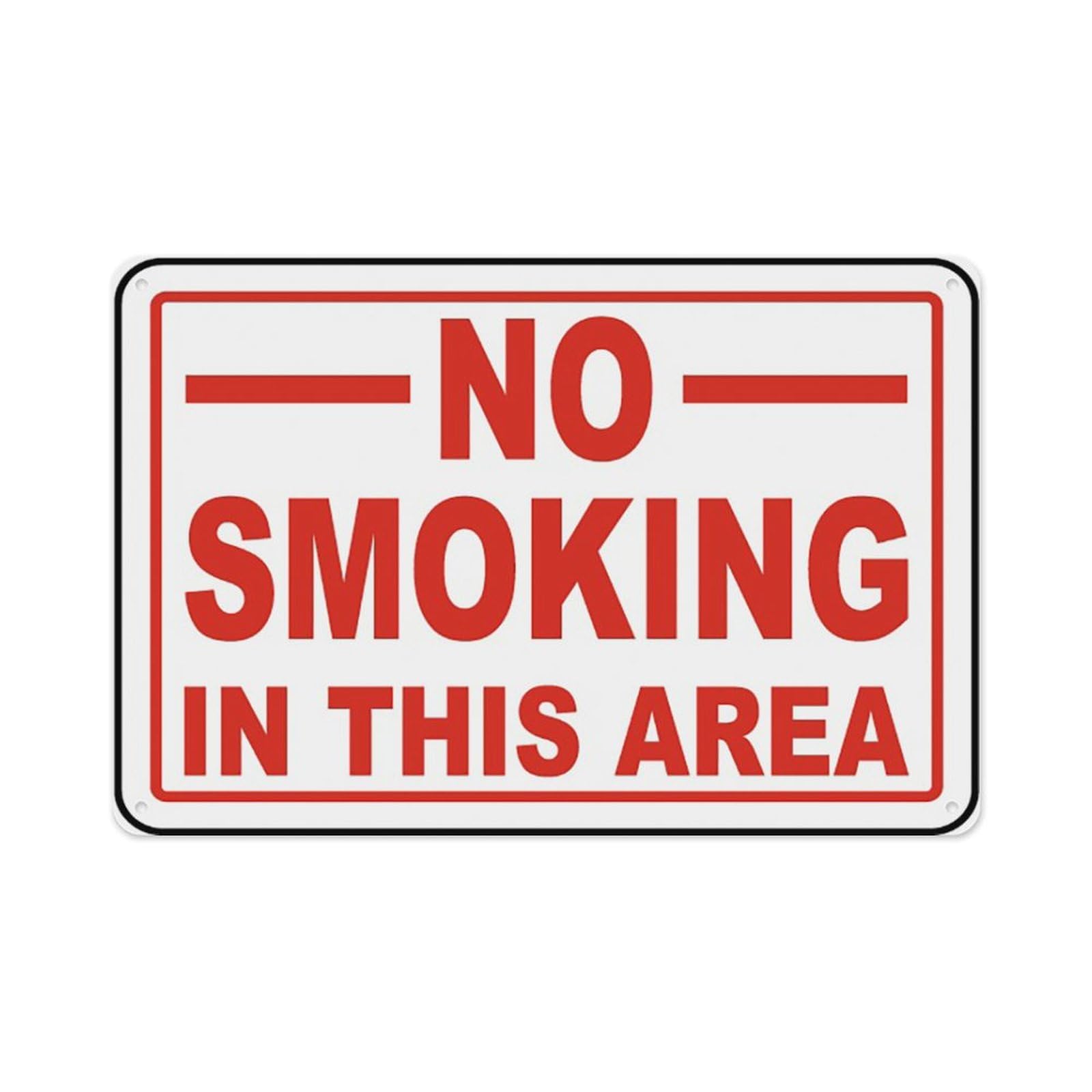 peiyeety No Smoking In This Area Sign Aluminum Tin Warning Signs For Home Outdoor Garden 8X12 Inches