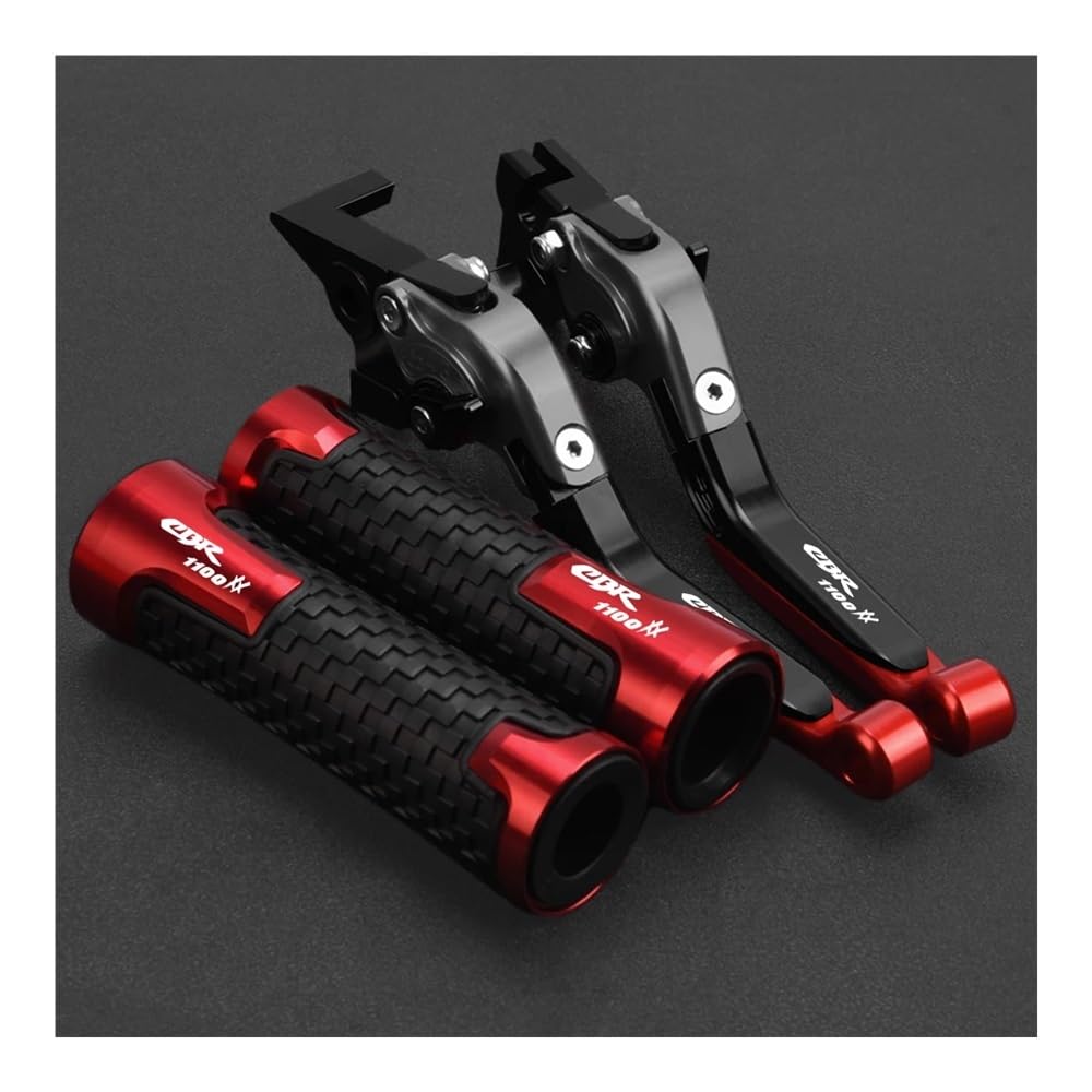 ZDGxfhSRH Motorcycle Brake Clutch Levers for Ho&n&da CBR1100XX CBR 1100 XX Blackbird 1997 1998 1999 2000-2007 Motorcycle Adjustable Brake Clutch Lever Handlebar Grips Ends(A-Black)
