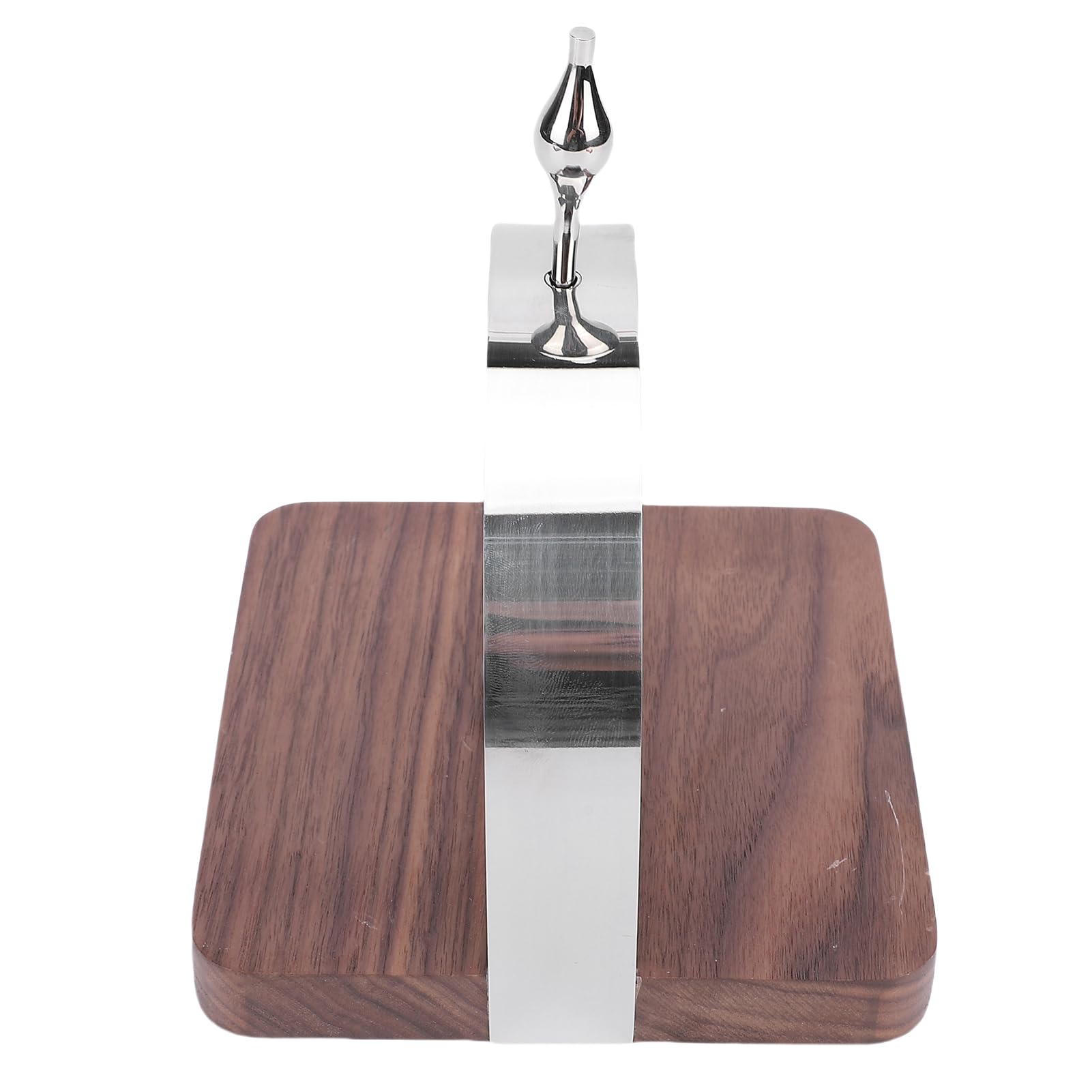 Yctze Servilletero de Acero Inoxidable y nogal: Elegante Dispensador de Servilletas con Brazo Pesado, Servilletero Elegante y Portátil para Cocina, Restaurante, Hotel, Decoración del Hogar