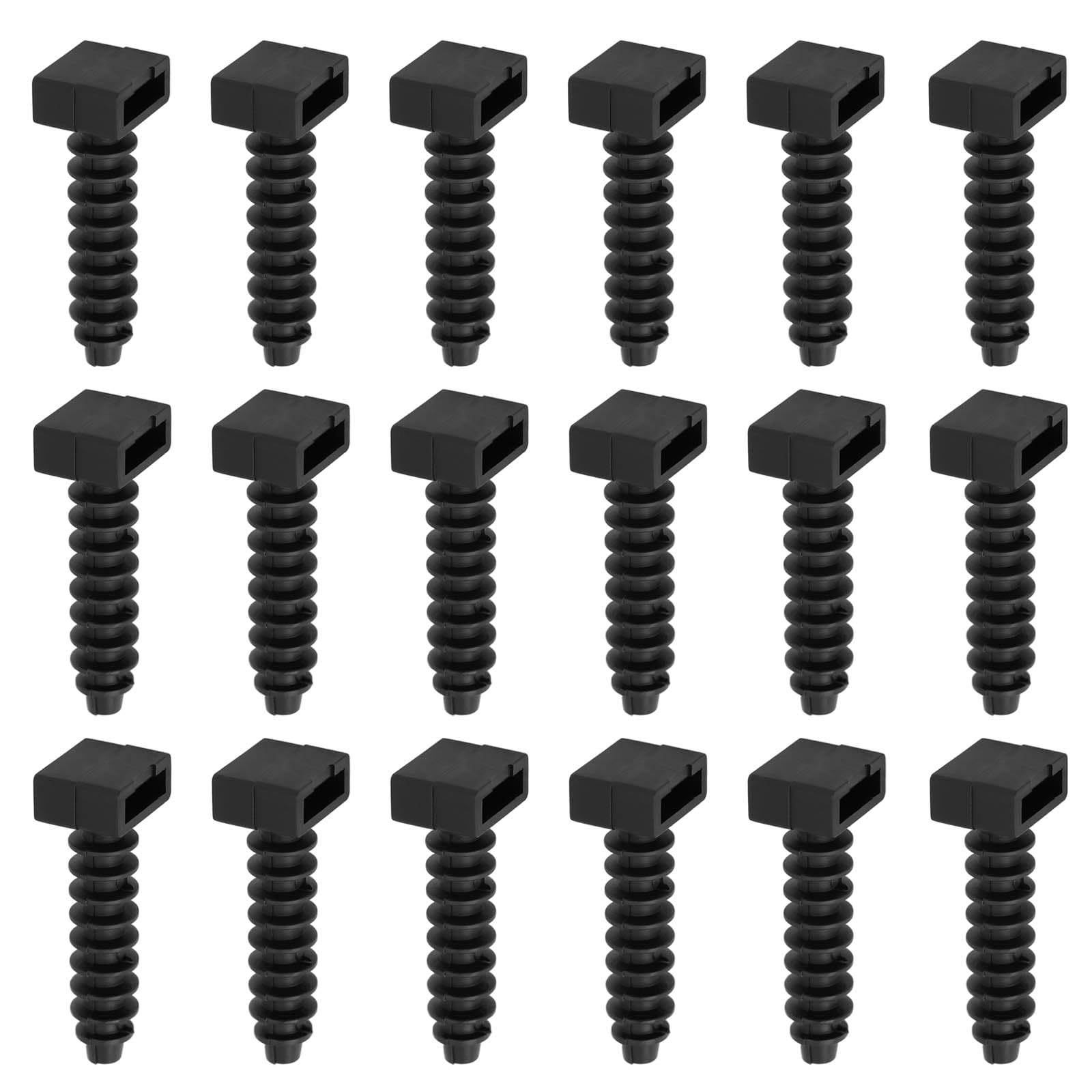OTOTEC 50Pcs Cable Tie Masonry Fixing Plugs Screw Mounts Knock in Wall Nylon Base Holder Up to 9mm Cable Ties for DIY Commercial Purposes Cable