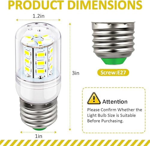 Miniatura 2 de Bombilla LED 5304511738 Reemplazo del refrigerador PS12364857 AP6278388 458444 KEI D34L Refrigerador Bombilla LED para Frigidaire Electrolux Kenmore