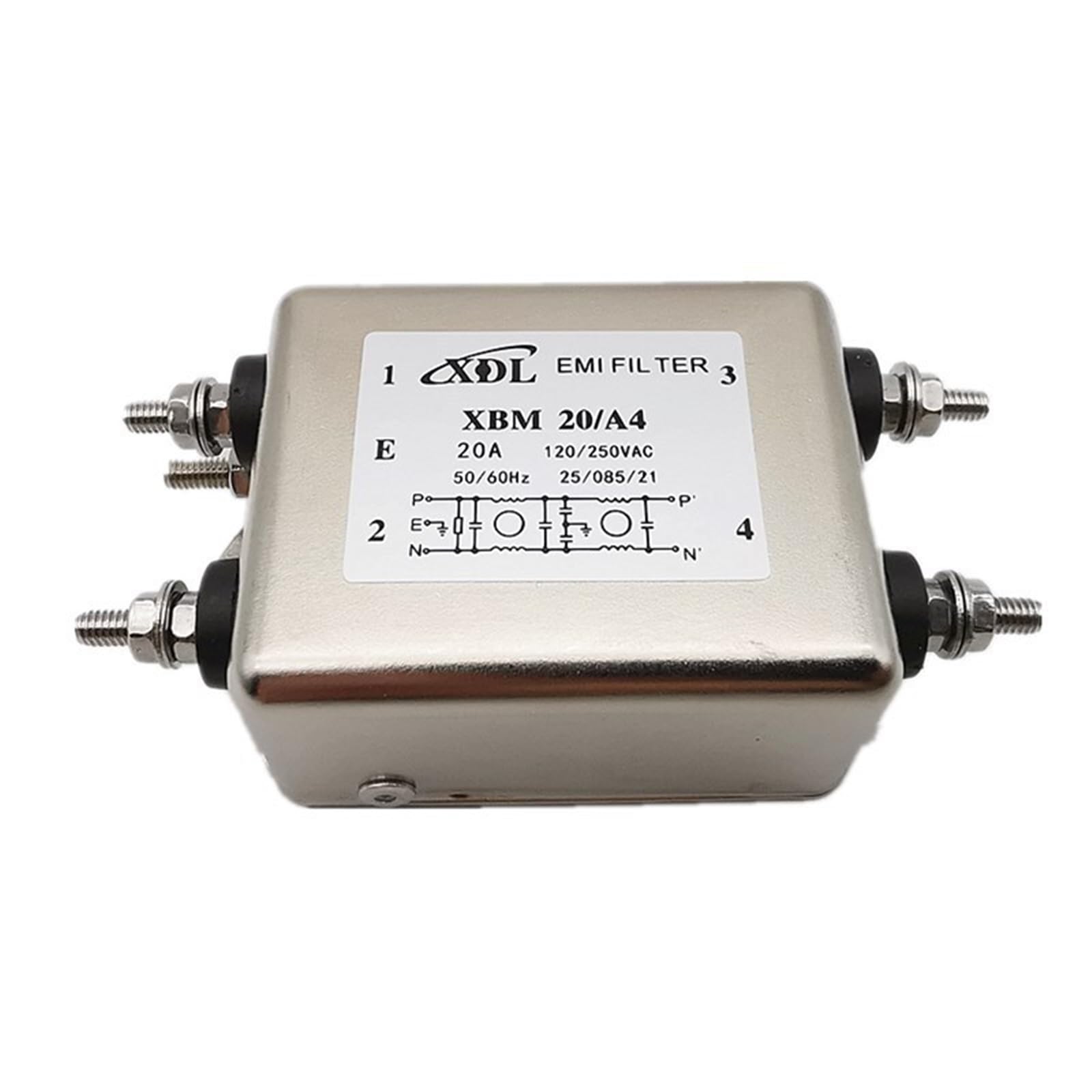 Filtro antiinterferencias XBM-20-A4 de 220V con doble etapa purificadora de 20A