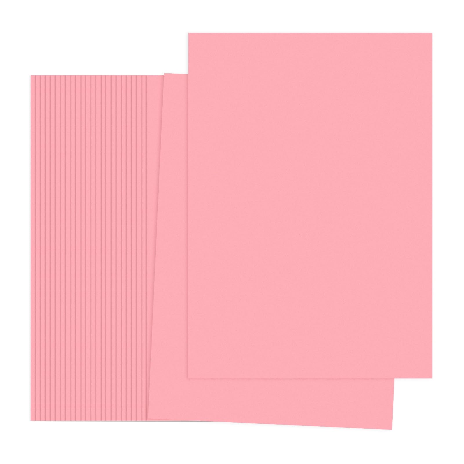 PATIKIL Light Pink Colored Copy Paper, 50 Sheets 11.7x8.3 A4 19lb/70gsm Double Sided Colorful Print Paper Bulk Sheet DIY Craft Art Projects Supplies for Printer Origami