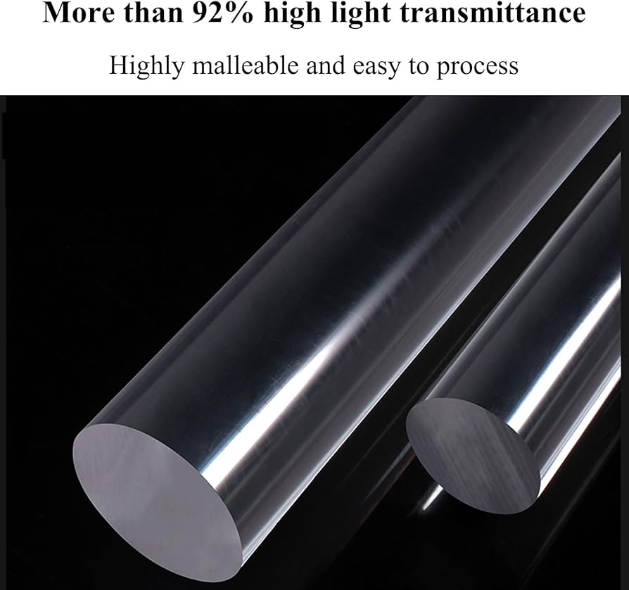 VGHDXXNNHA Acrylic Round Rod Plastic Rods, 50Mm Dia 30-60Mm Length Clear Acrylic Round Rod For DIY Crafts Display Base(30mm - View #11