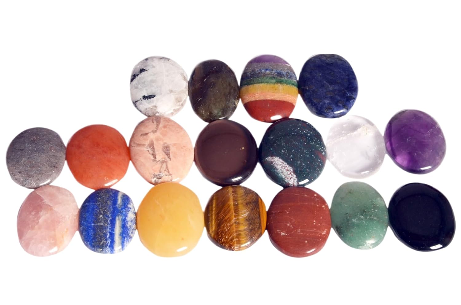 GEMSCITE Thumb Worry Stones Metaphysical Gemstone Crystal Healing Reiki Men Women Gift FENG Shui Positive Energy Love Wellness Palm Stones Wicca Powerful - Image 10