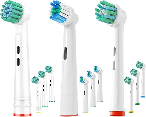Paquete de 12 cabezales de cepillo de dientes de repuesto compatibles con Oral B Pro1000 y más (Pro3000 Pro5000 Pro7000)