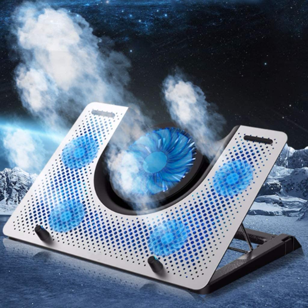 Base di raffreddamento da Gaming Supporto Di Raffreddamento Per Laptop In Alluminio Con Retroilluminazione RGB Gaming Cooling Pad Per Scrivania Ventola Alimentata Tramite USB per PC Notebook