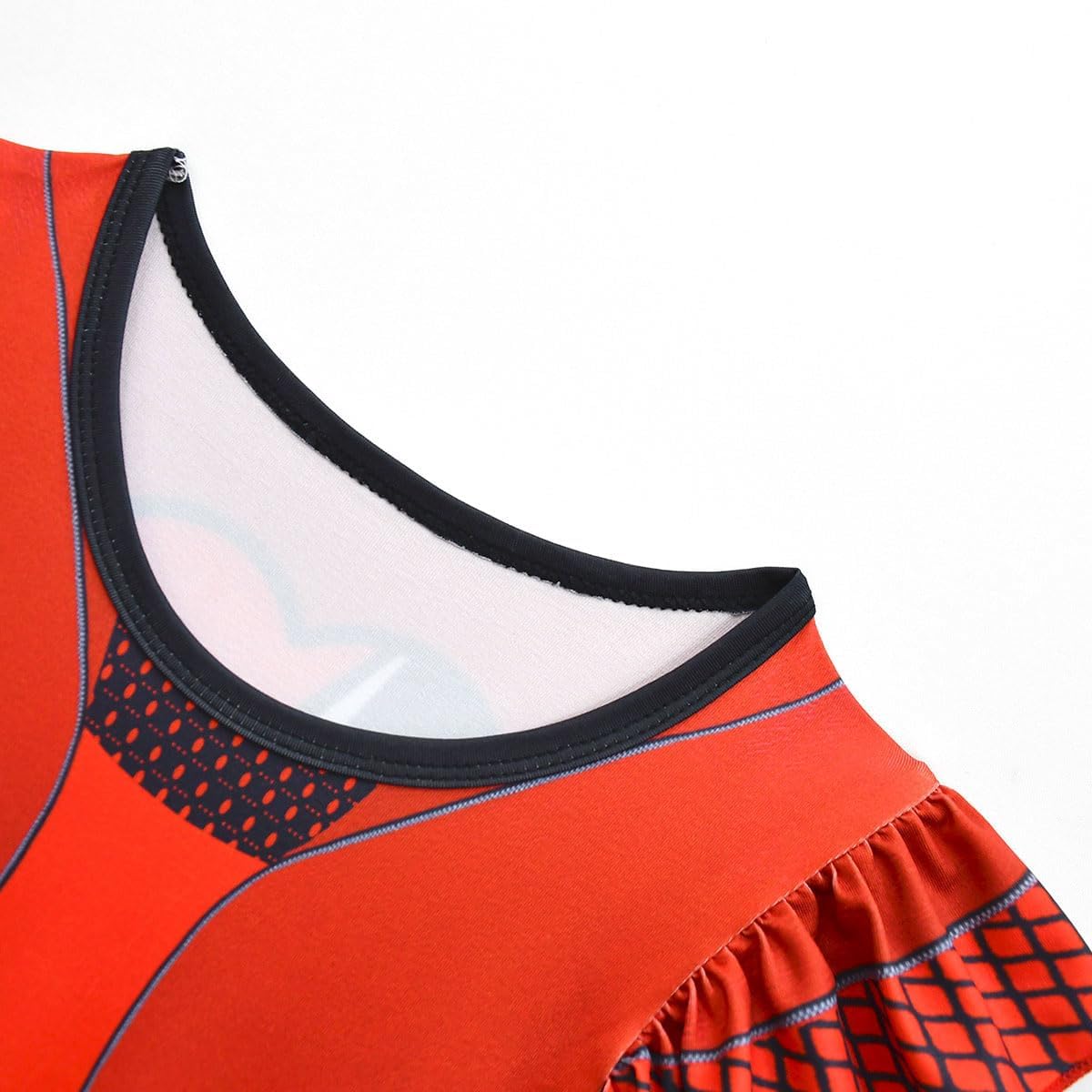 Red Costume Dress for Girls with Red Wigs and Gloves, 3-12Y - Image 2