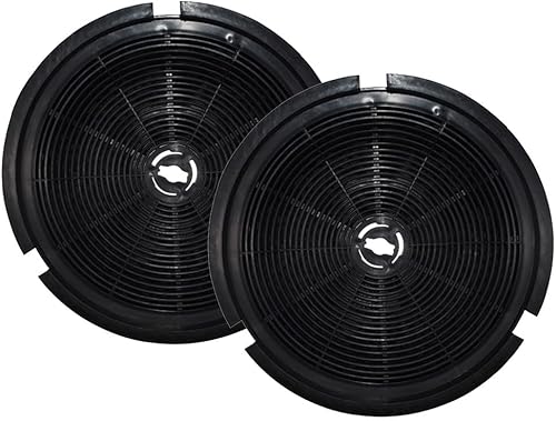 Filtro redondo de carbón activo para campanas de escape de cocina 1015427 Campana extractora carbón activado 7.480 in redondo (paquete de 2)