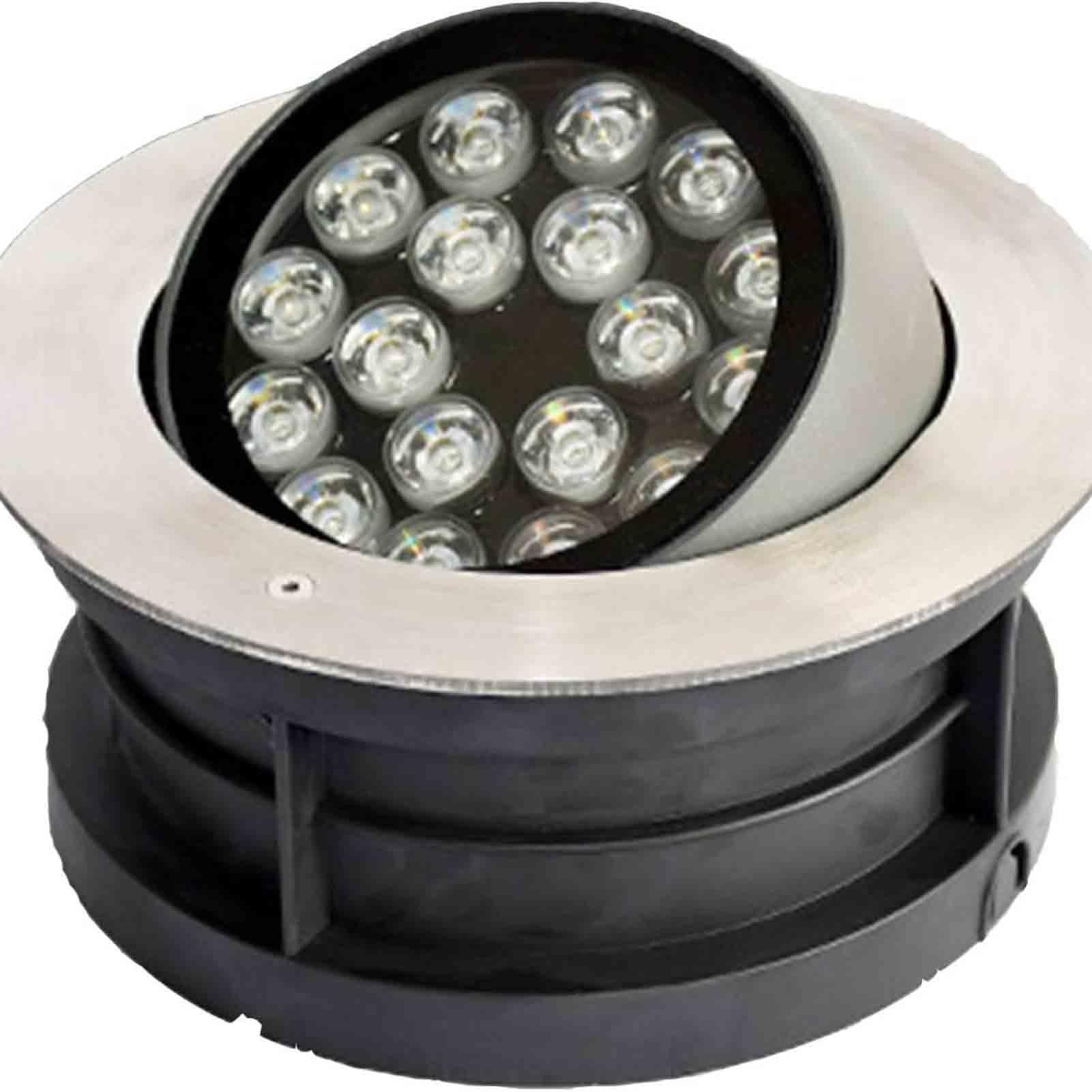 Iluminación suelo para paisajismo THEGA foco LED empotrable ajustable terraza jardín 24V