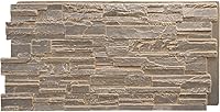 Vista 43 de Ekena Millwork - Panel lateral de piedra de imitación apilado en cascada