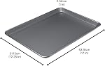 Chicago Metallic - Non-Stick Baking Sheet Pan, Heavy Duty Carbon Steel Oven Tray with Even Heat Distribution, Warp Resistant Rim, Dishwasher Safe Baking Pan (Grey)