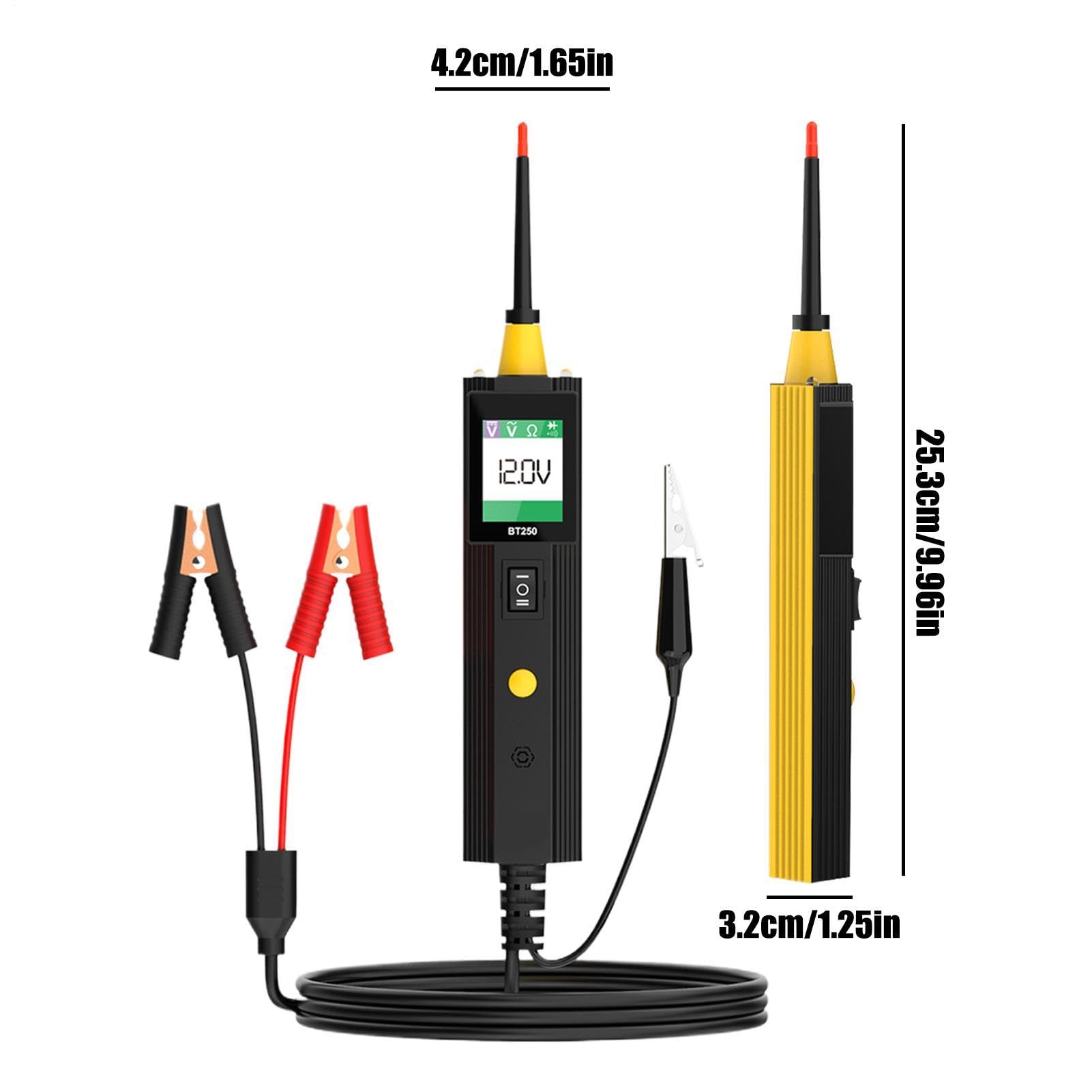 Detector de pantalla LCD multifunción eléctrico para coche | Auto Cortocircuito Y Puntero de Prueba de Interrupción Para Fusible Bajo Voltaje SUV Autocaravana Vehículo Sedán Remolque
