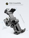 Bike Phone Mount, 360° Rotatable Motorcycle Phone Holder for ATV MTB Scooter Compatible with iPhone 16 Plus/15/14/13 Pro Max, 4.7-6.7'' Phone