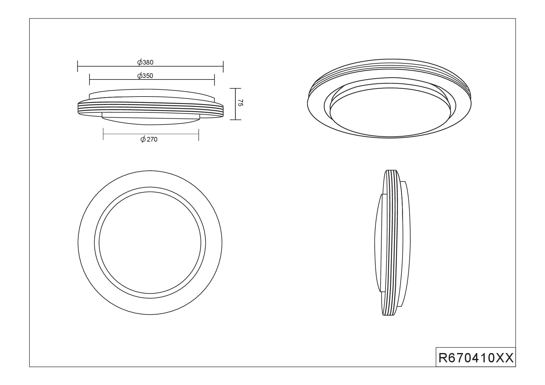 Reality, Lámpara de techo, Atria incl. 1xLED