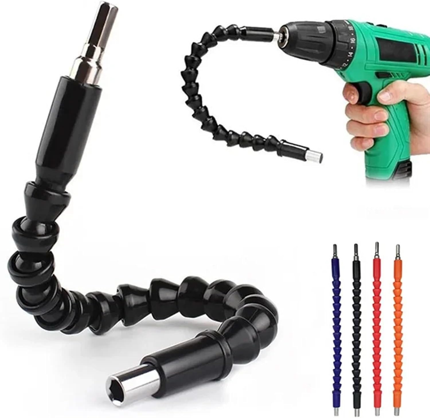 Flexible Drill bit Flexible Shaft Extension Screwdriver Drill Bit Holder Link for Electronic Drill 200/250/295/400mm Hex Screwdriver Soft Shafts