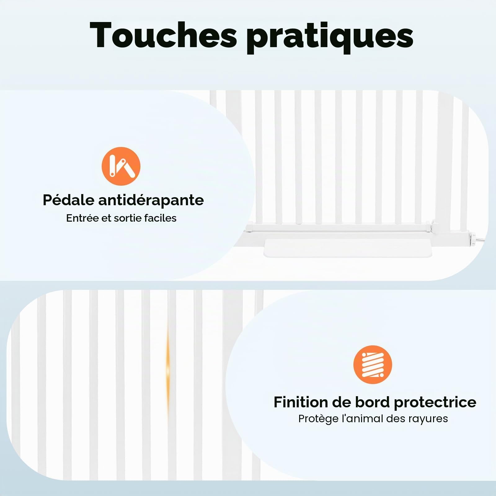 Porte de sécurité temporaire extensible, barrière de protection pour animaux de compagnie, porte pour chats, porte de protection pour animaux de compagnie, porte de protection pour animaux de