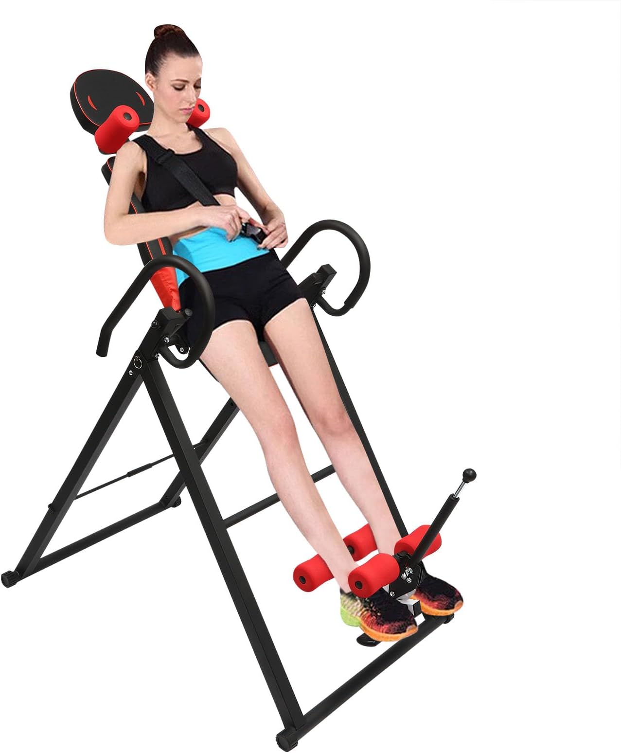 Stretch Inversion Machine, Adjustable Heavy Duty Inversion Table, Folding Full Body Inversion Traction & Stretch Decompression Machine for Lumbar Stretching, Back Pain, Muscle Tension, Spasm, 330LBS