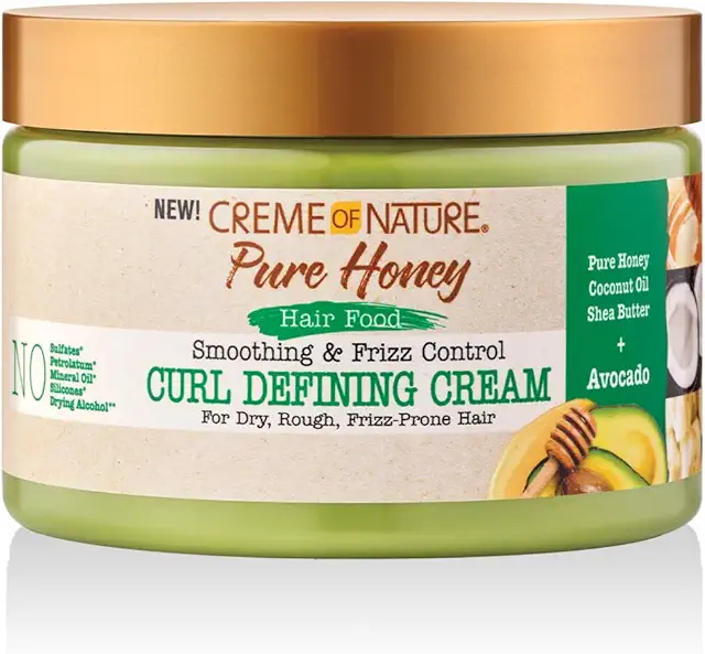 Creme of Nature Pure Honey Hair Food Aguacate - Crema de Peinado para Cabello Rizado y Encrespado, 326ml