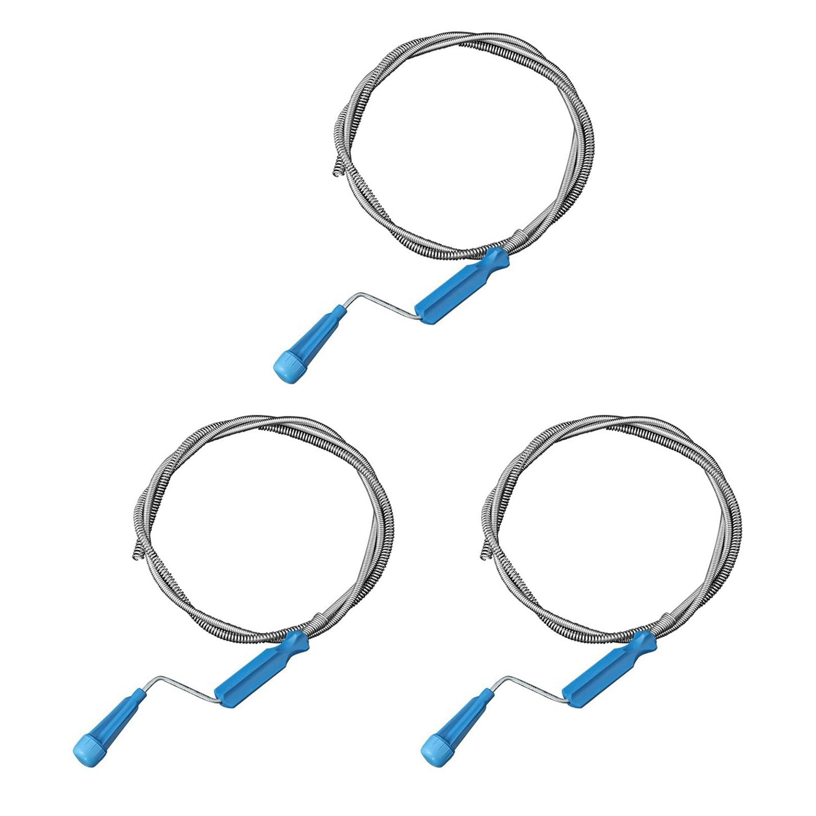 Jazuaiao Permanent Steel Wire Unclogger with Ergonomic ABS Grip for Home Commercial Pipe Maintenance Use Steel Wire Pipe Unclogger