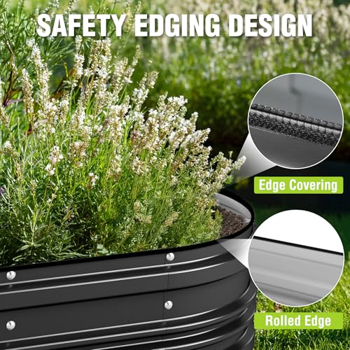 Image of WORKPRO 2PK 4x2x1ft Outdoor Galvanized Raised Garden Bed Kit