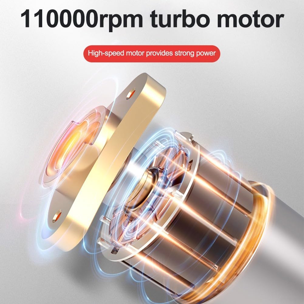 Trockengebläse, Handheld Turbo Jet 110000 RPM Jet Blower Auto Trockner für Reinigung Camping