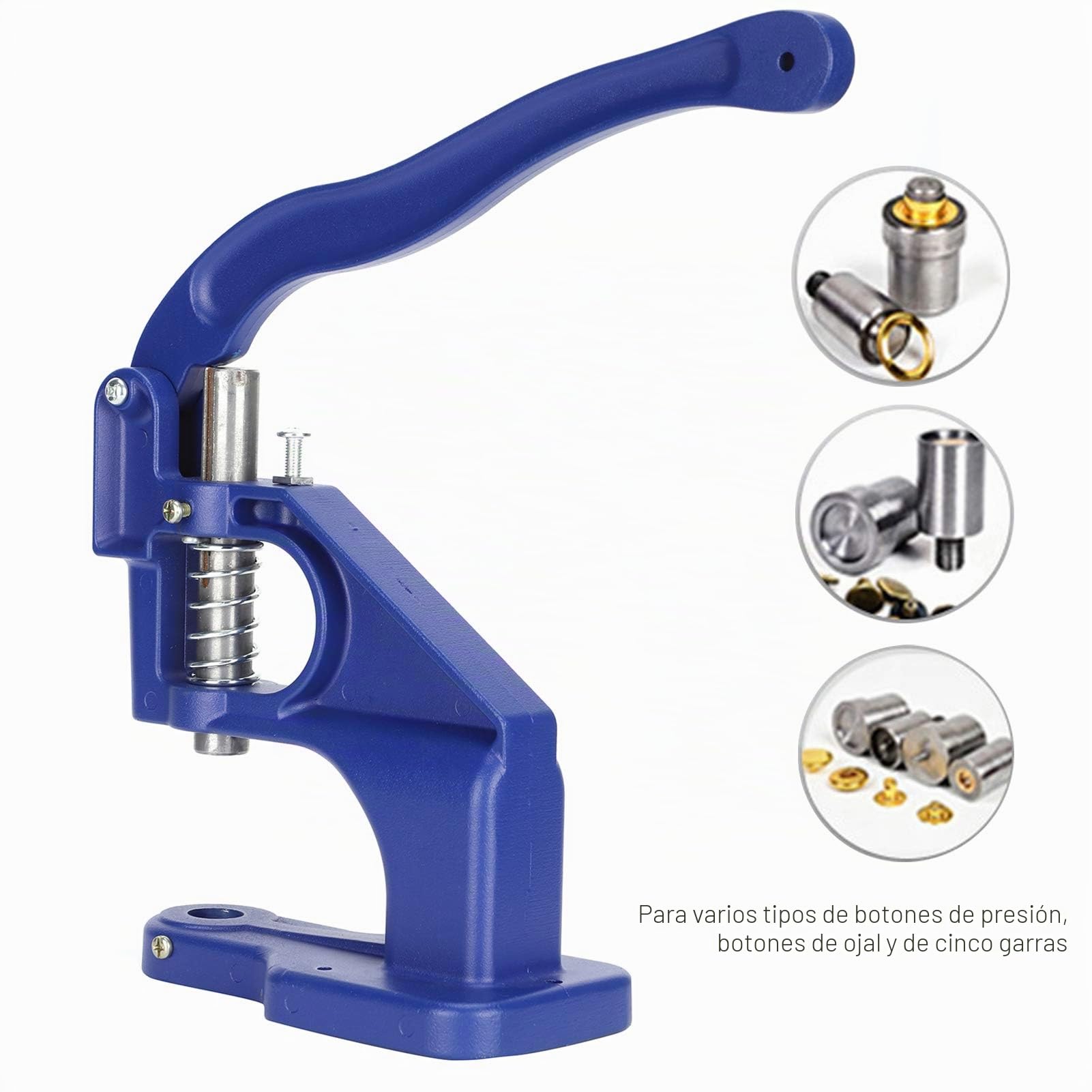 【Venta del día de la madre】Herramienta de artesanía en cuero, 7.1X13In, práctica y conveniente máquina de presión manual, botones de remache Botones de cinco garras para botones a presión para bo