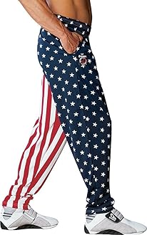 Otomix Men's American Flag USA Baggy Muscle Workout Pants