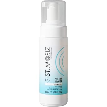 St Moriz Self Tan Remover Foam - Fast Action Fake Tan Remover Removes Old & Stubborn Self Tan Aloe Vera & Vitamin E Formula 100 ml