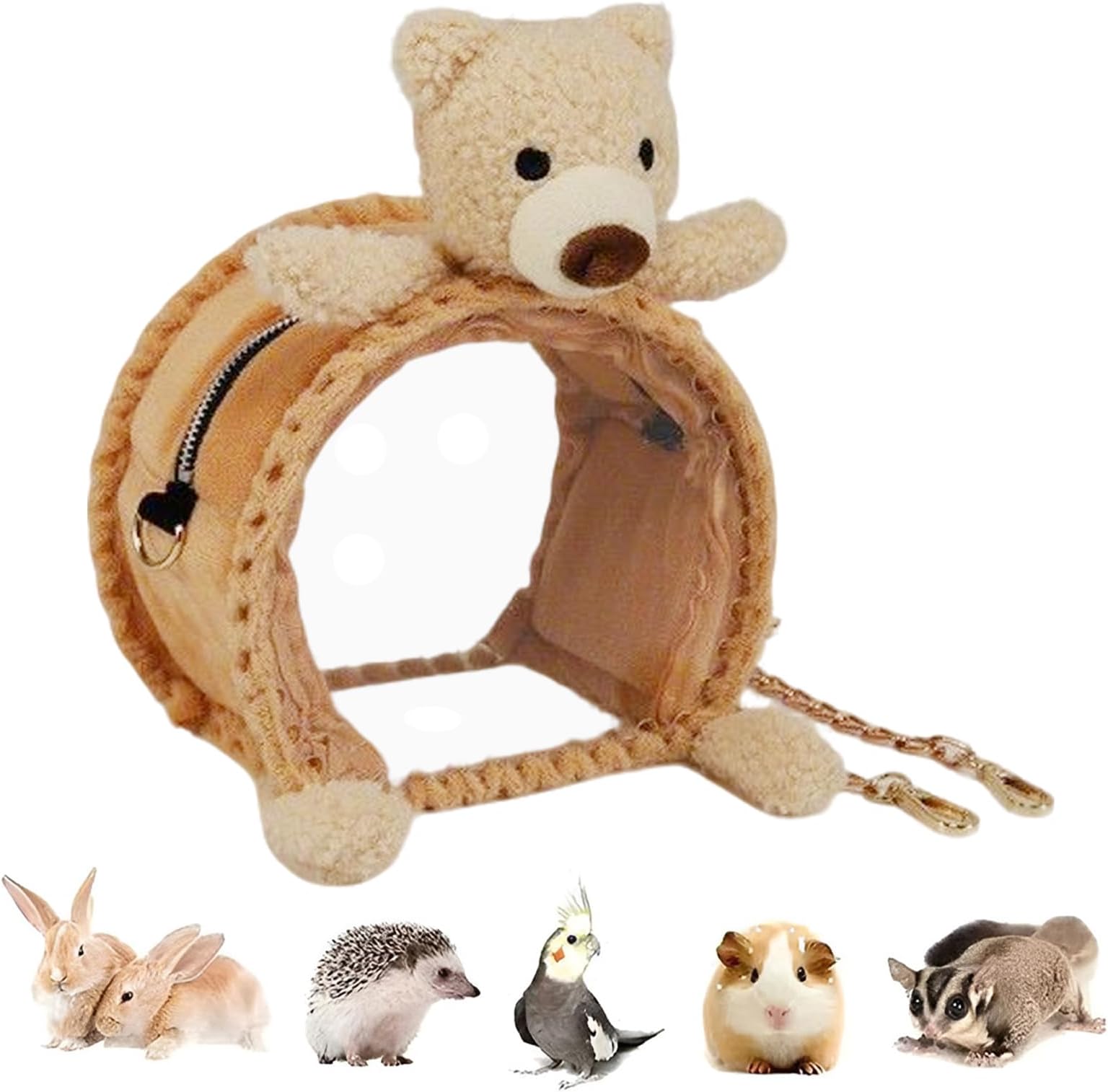 Hamster Backpack, Transport Container with Transparent, Transport Bag for On the Go - for Travel with Rabbits, Bearded Dragons, Sugar Pouches, Birds, Hedgehogs, Kittens, Ferrets