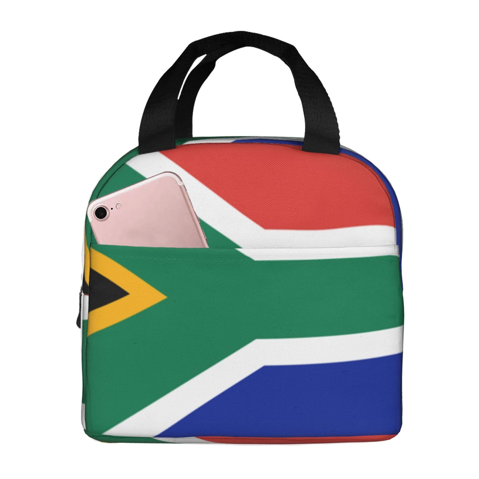 JAYWIS South Africa Flag Print Lunch Bags for Women for Work,Large Capacity Lunch Tote Bag,Lunch Box Container for Work School Office