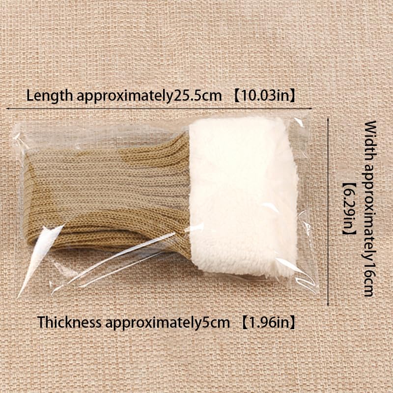 Leg Warmers for Women Girl 80s Y2K Ribbed Striped Leg Warmer Fleece Plush Trim Knitted Christmas Socks Fall Winter Streetwear2