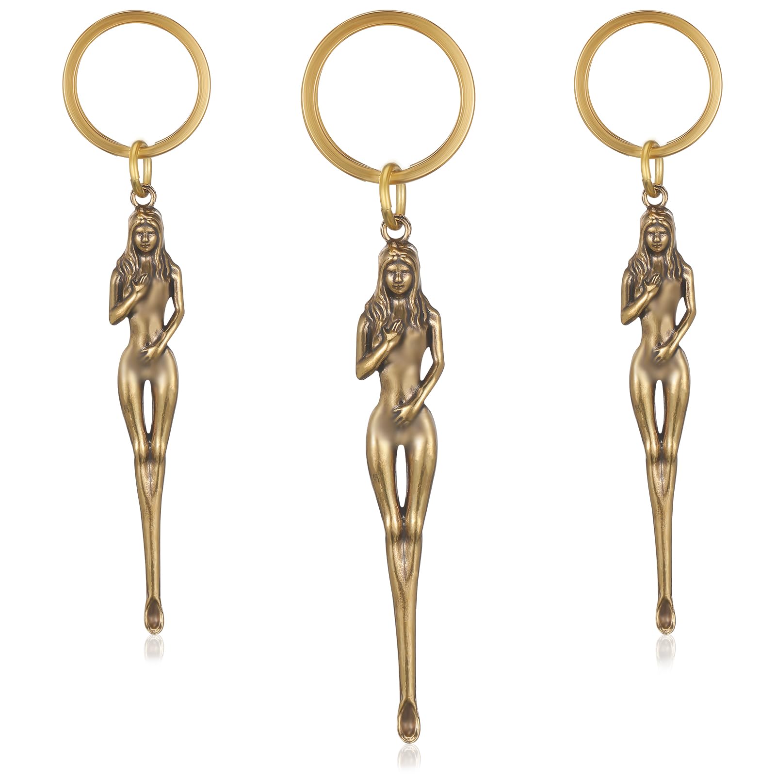 BBTO 3 Pieces Wax Carving Tools 2.99 x 0.47 Inch Women Patterns Scoop Brass Carving Tools Small Wax Clay Sculpting Kit for Pottery Sculpting